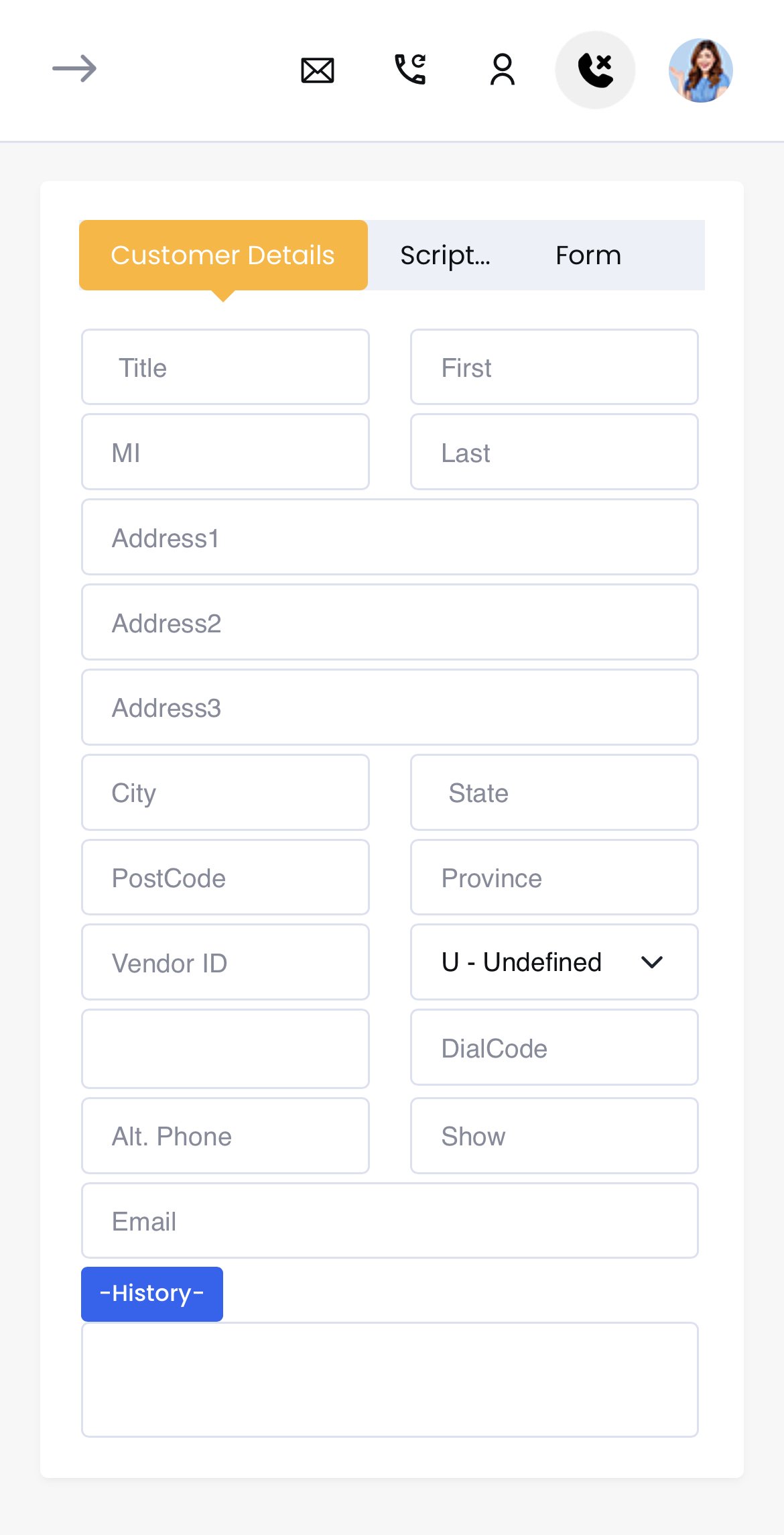 Customer Details Form