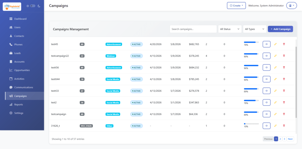 Custom CRM Campaign